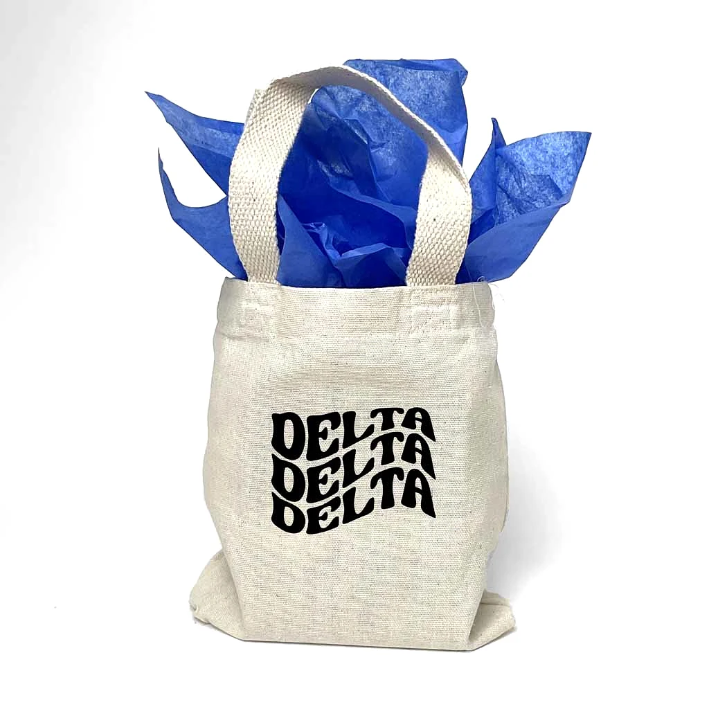 Delta Delta Delta Mod Sorority Name Mini Tote Gift Bag