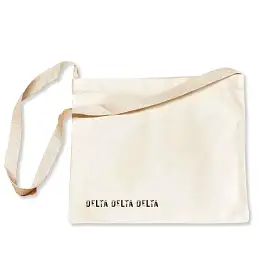 Delta Delta Delta Sorority Messenger Bag with Cross Body Strap