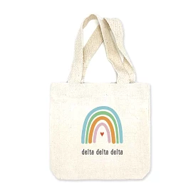 Delta Delta Delta Sorority Rainbow Mini Tote Gift Bag