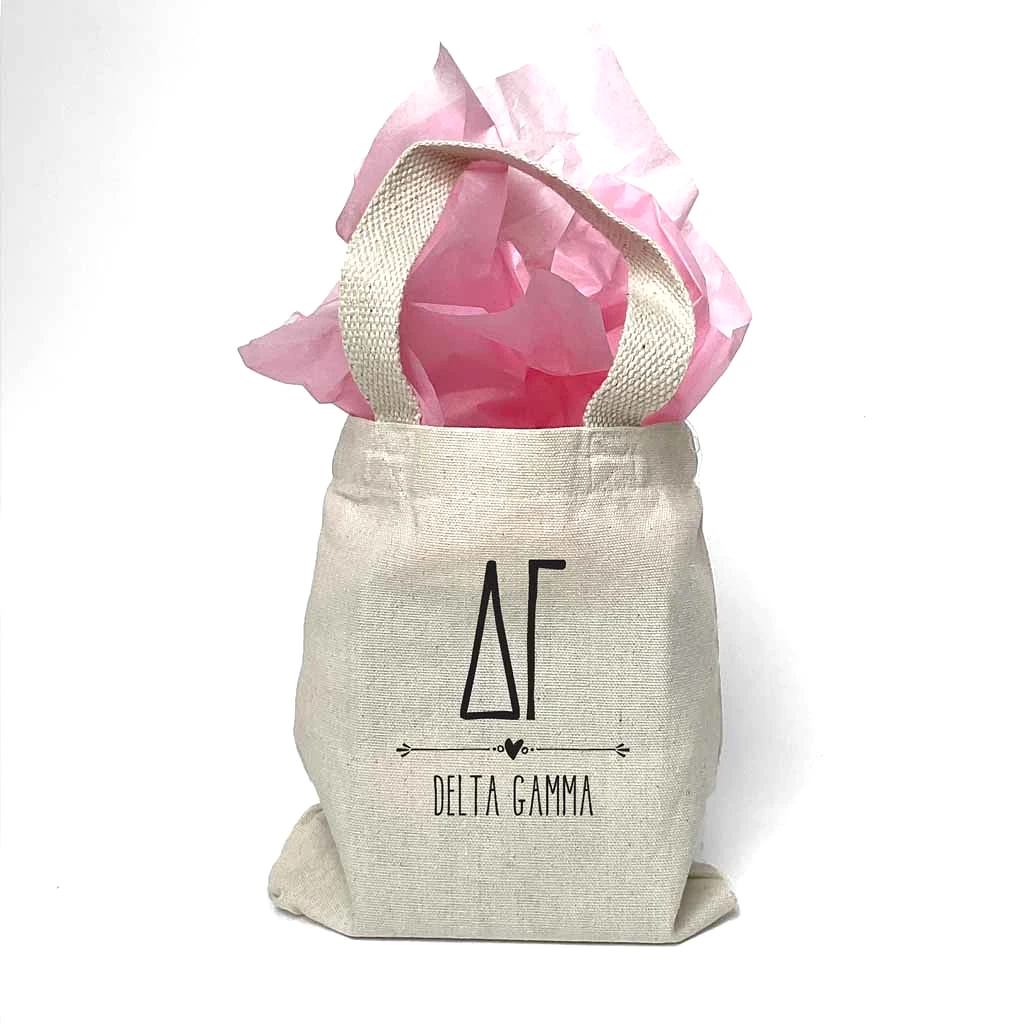 Delta Gamma Boho Design on Mini Tote Gift Bag