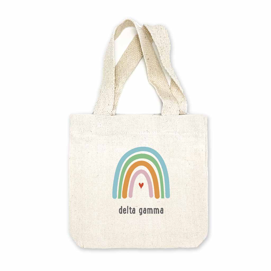 Delta Gamma Sorority Rainbow Mini Tote Gift Bag