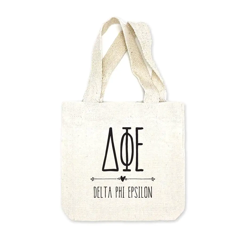 Delta Phi Epsilon Boho Design on Mini Tote Gift Bag