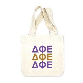 Delta Phi Epsilon Sorority Greek Letters Mini Tote Gift Bag