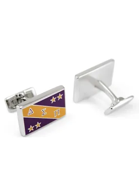 Delta Sigma Pi Fraternity Flag Cuff Links