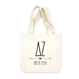 Delta Zeta Boho Design on Mini Tote Gift Bag