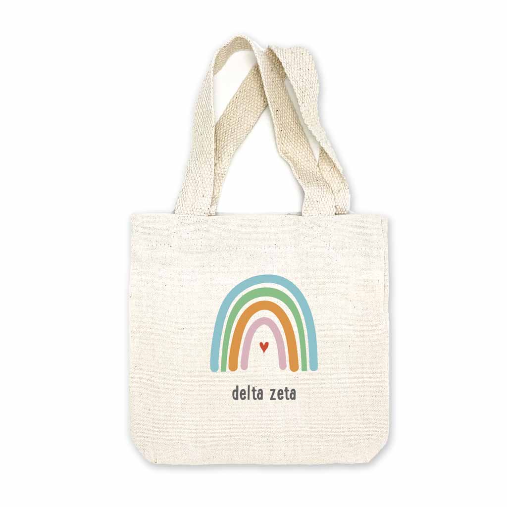 Delta Zeta Sorority Rainbow Mini Tote Gift Bag