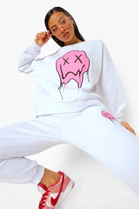 Drip Face Sweater Tracksuit