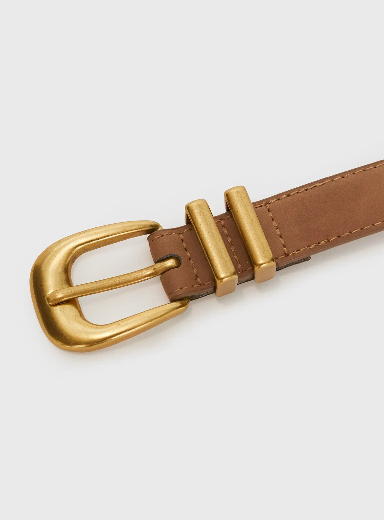 Duncani Suede Belt Brown/Gold