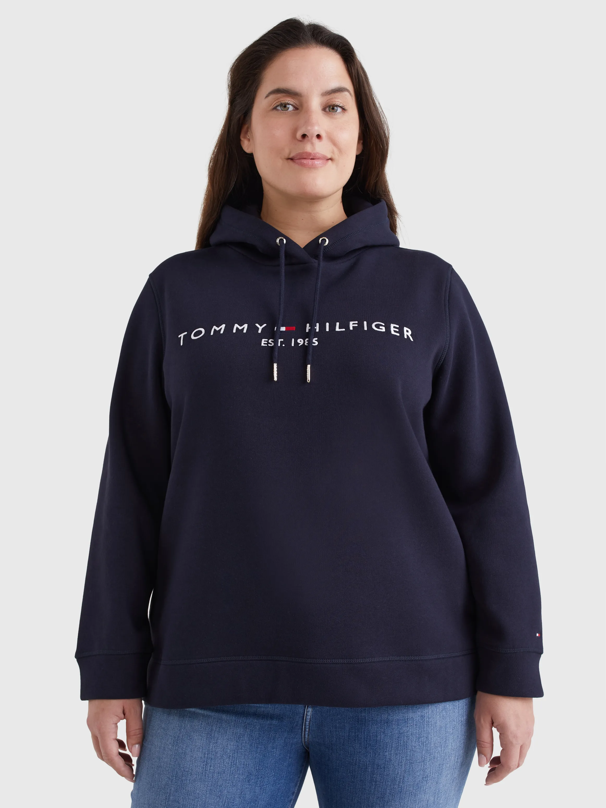 Essential Curve Logo Hoodie  | Sweatshirts & Hoodies |  Tommy Hilfiger