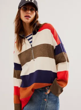 Free People Coastal Stripe Pullover