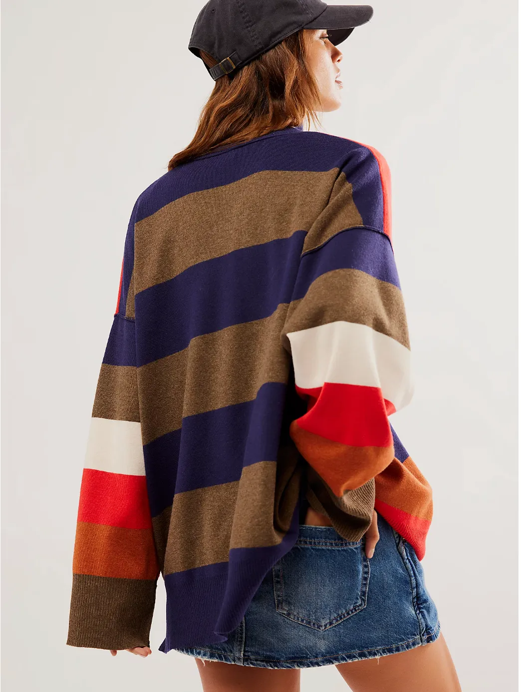 Free People Coastal Stripe Pullover