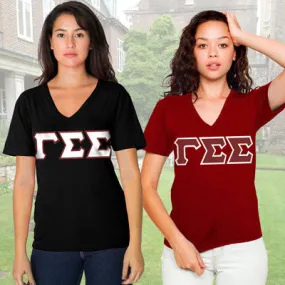 Gamma Sigma Sigma Sorority V-Neck Shirt (2-Pack) - Bella 3005 - TWILL