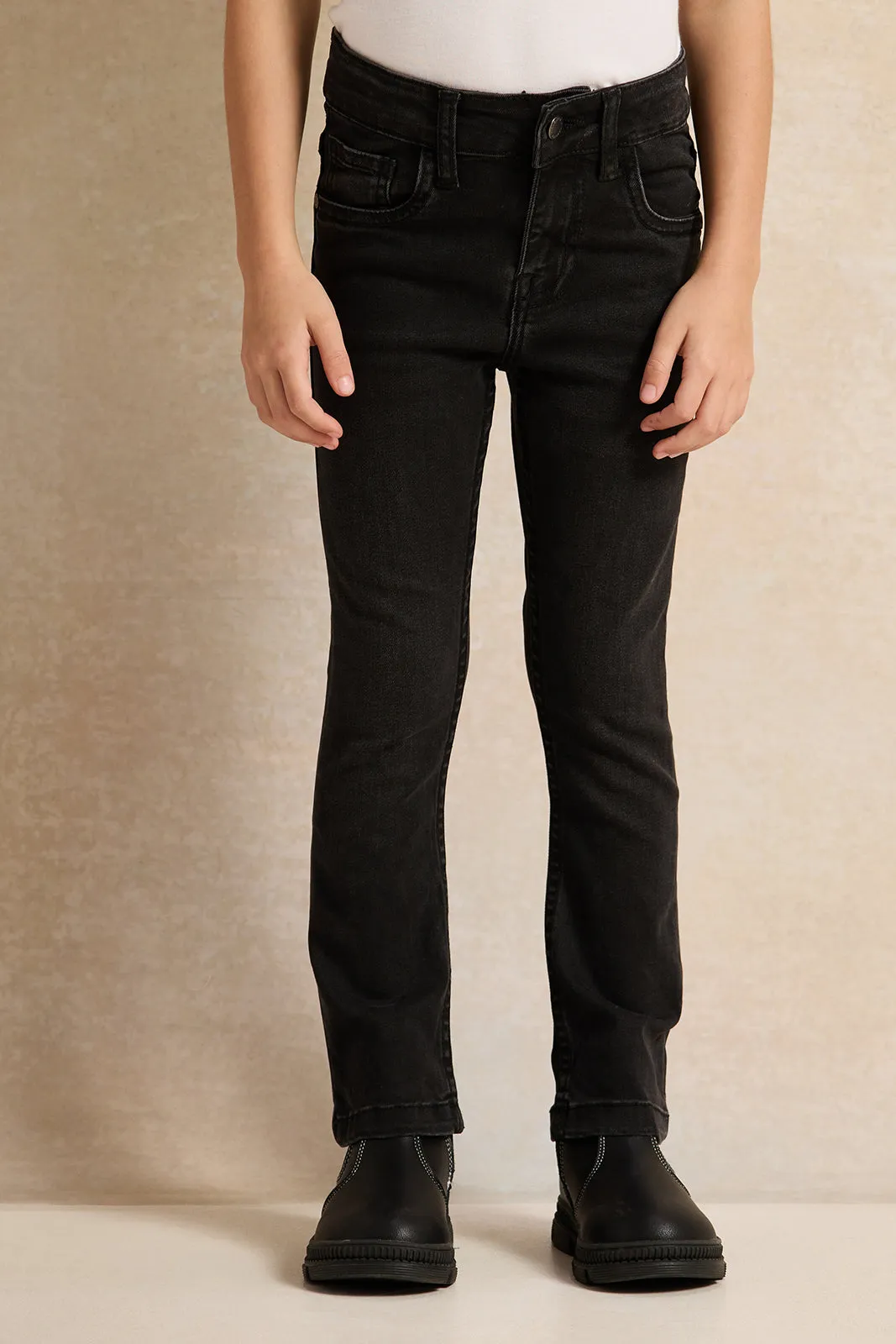 Girls Black Denim Jeans