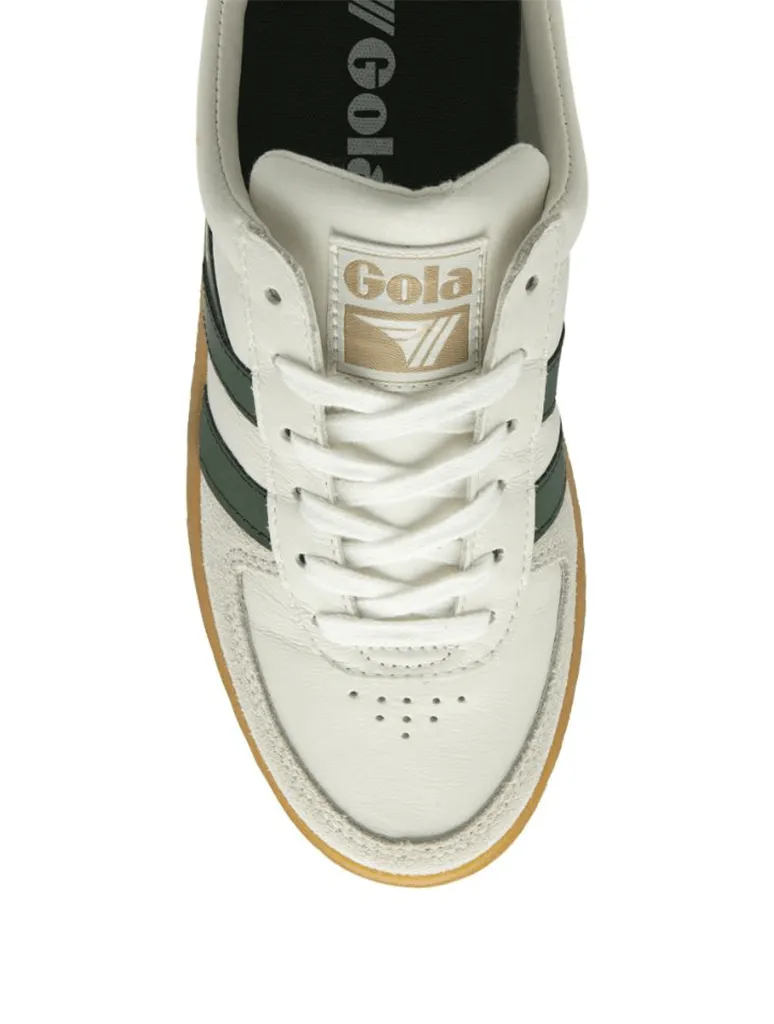 Gola Grandslam Elite Sneaker in White/Evergreen/Fuchisa/Gum (Final Sale)