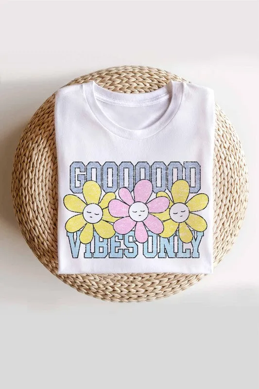 GOOD VIBES ONLY GRAPHIC TEE PLUS SIZE