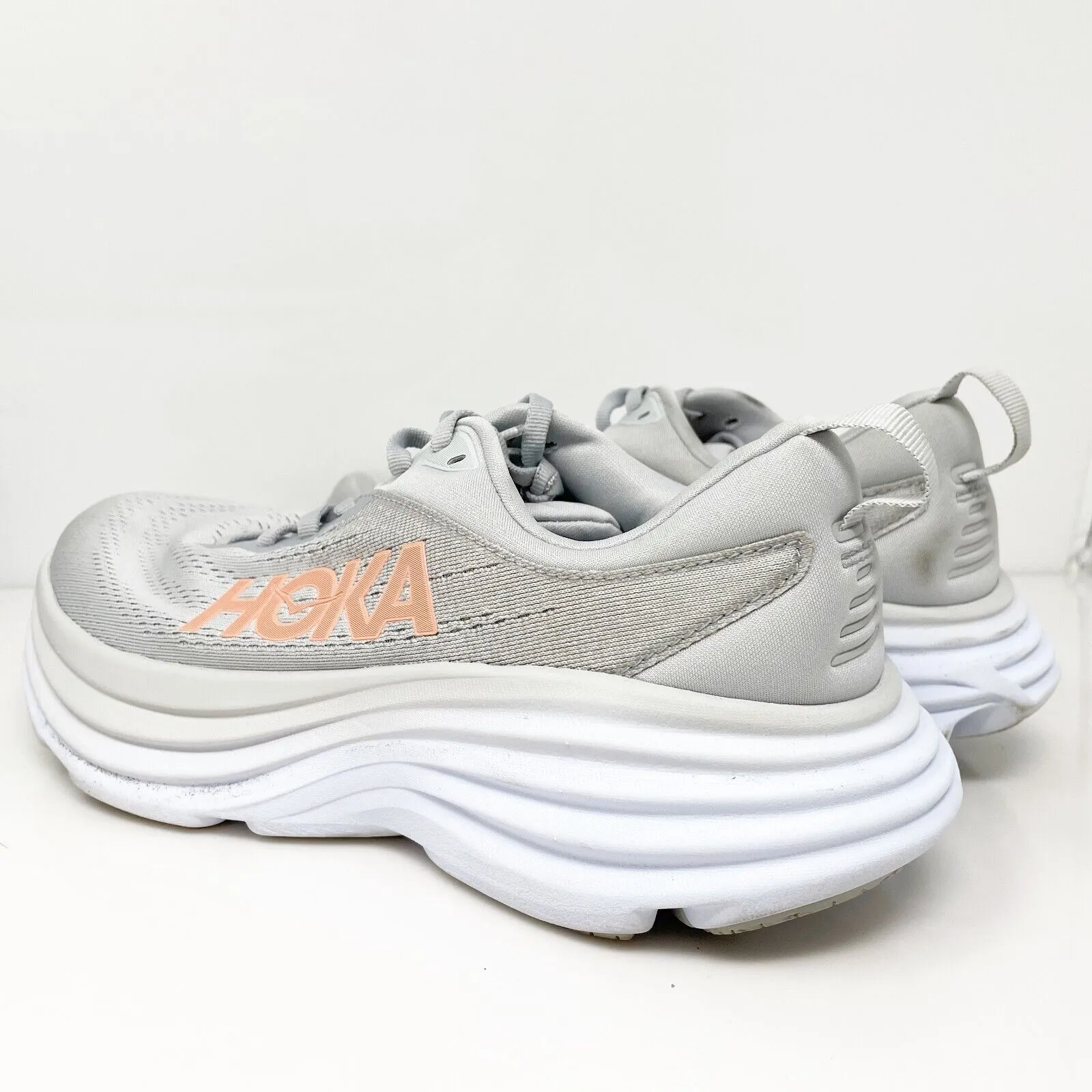 Hoka One One Womens Bondi 8 1127954 HMLR Gray Running Shoes Sneakers Size 8.5 D