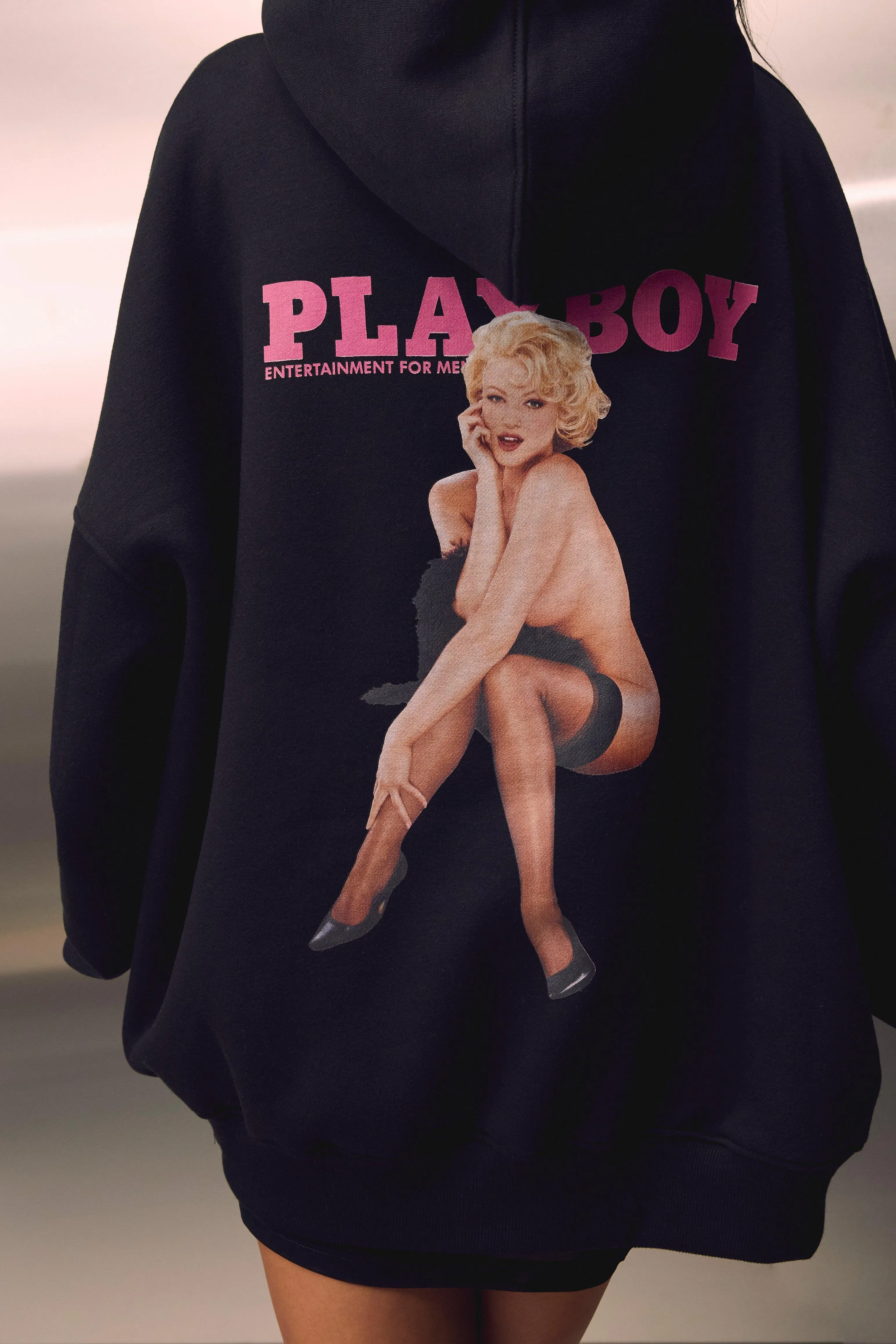 Hoodies & Sweatshirts | Playboy Oversized Magazine Print Hoodie | MissPap