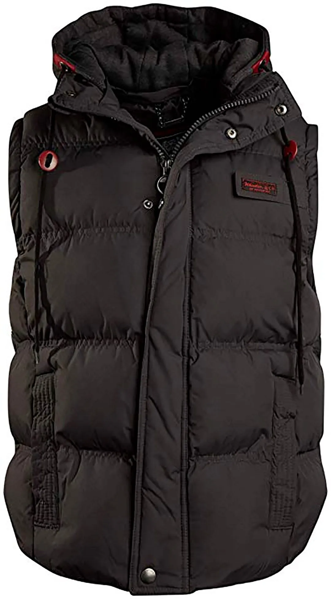 J. Whistler Mens Bubble Vest Hood Puffer Jacket JWHI-3558-Charcoal Chr/Chr