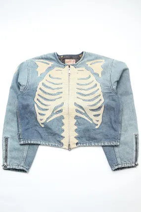 Kapital 14oz Denim Motocross Jacket (BONE) - Pro - Indigo