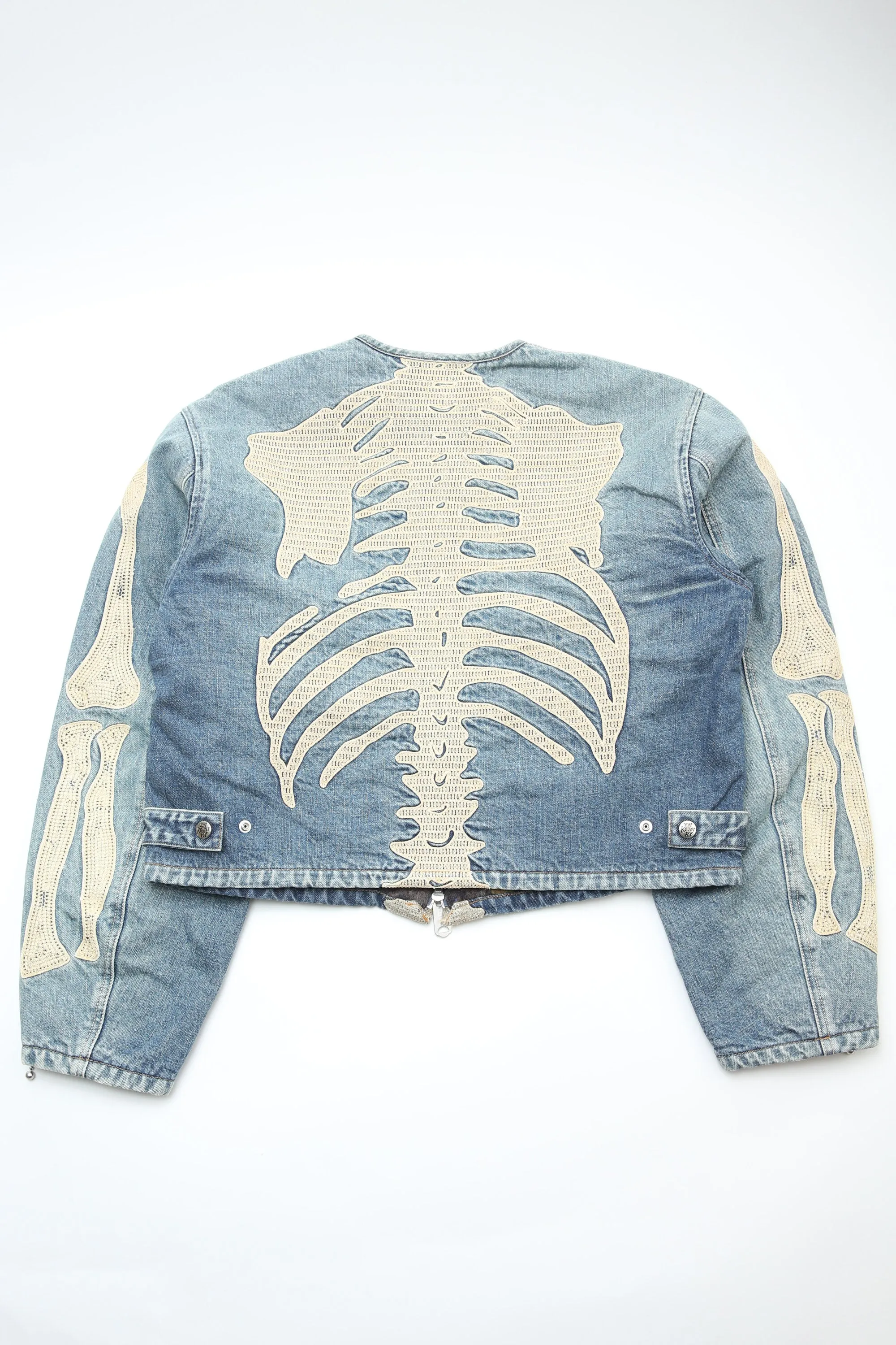 Kapital 14oz Denim Motocross Jacket (BONE) - Pro - Indigo