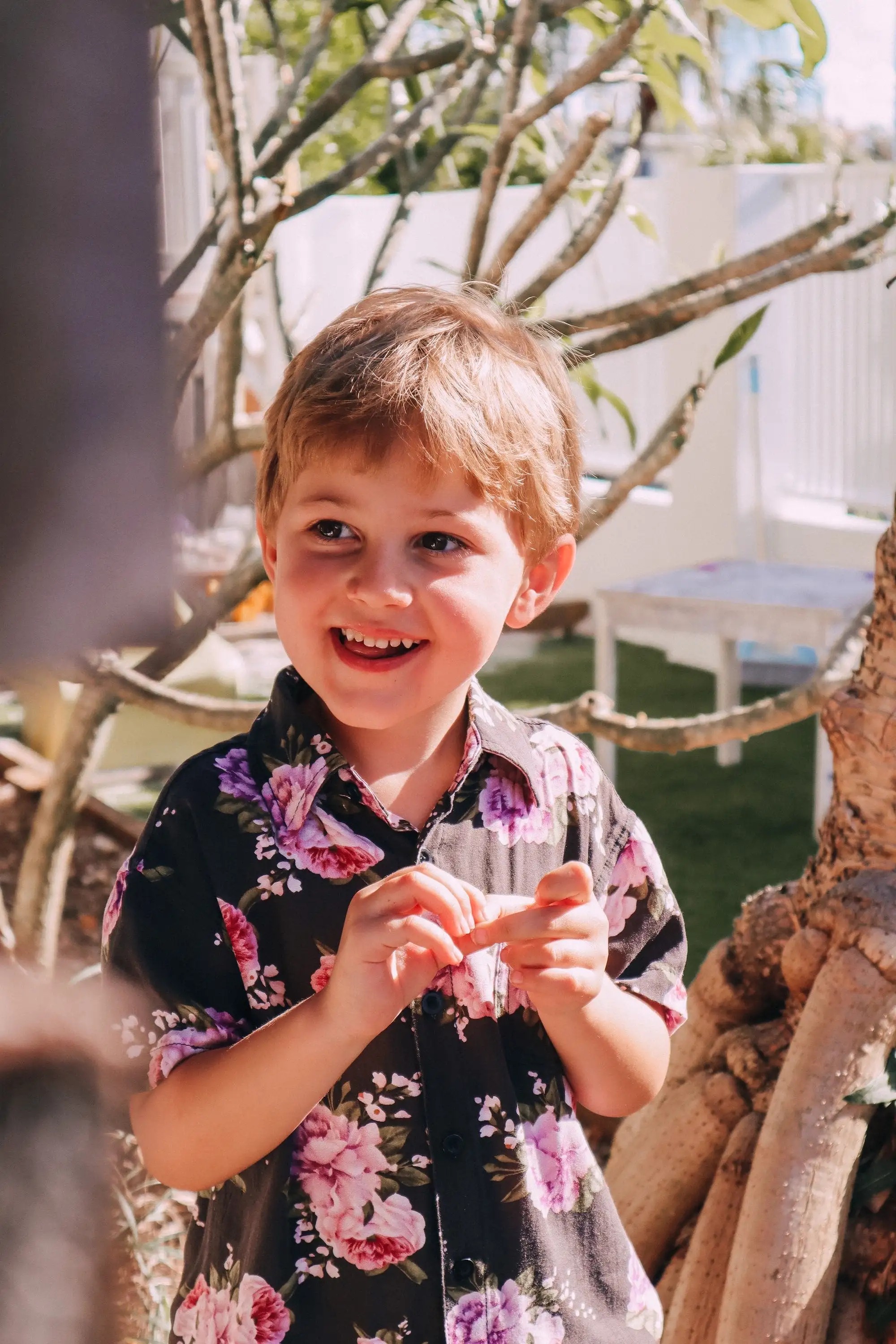 Kid's Button Up Shirt - Exclusive Washed Out Print