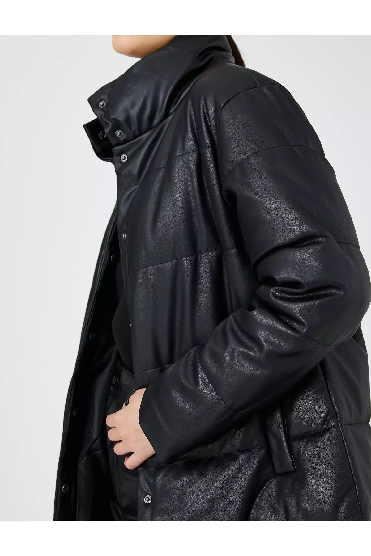 KOTON Faux Leather Coat