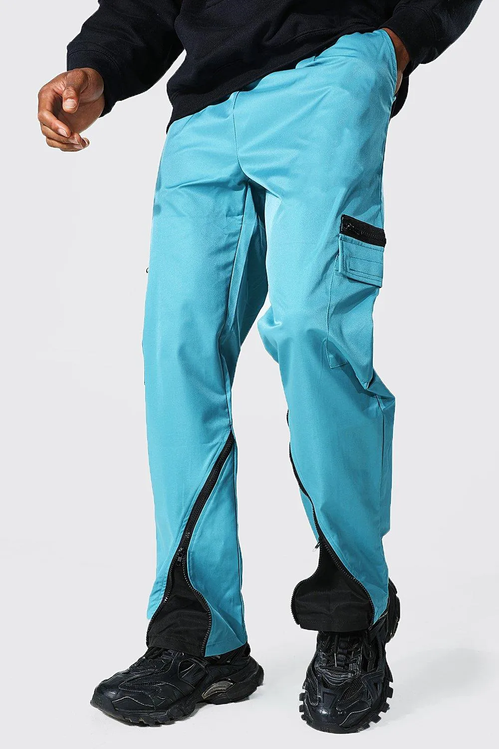 Man Cargo Trousers With Zip Details