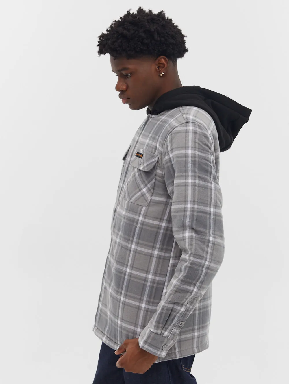 Manning Hooded Zip-Up Flannel Shirt