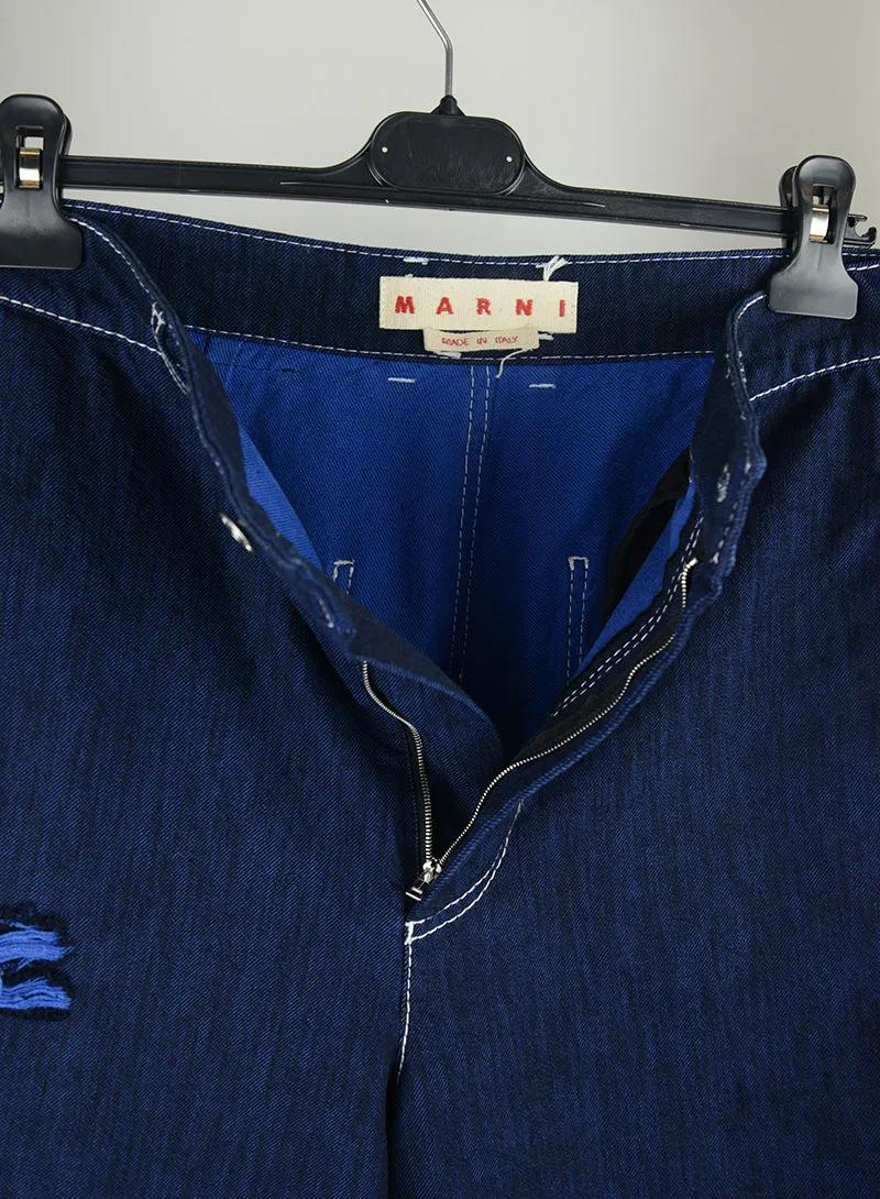 Marni Jeans Blu con strappi - Tg. 40