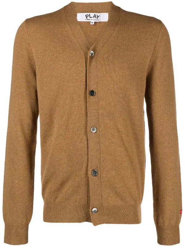 Mens Knit Cardigan - Camel