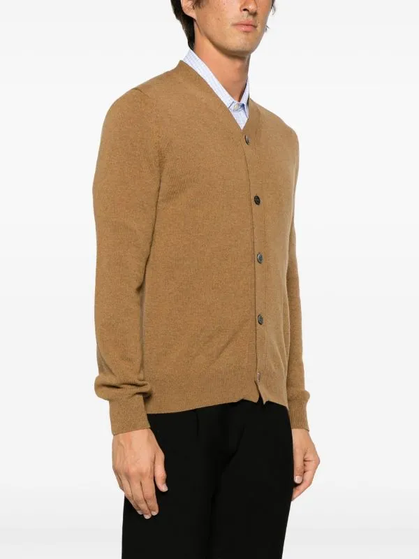 Mens Knit Cardigan - Camel