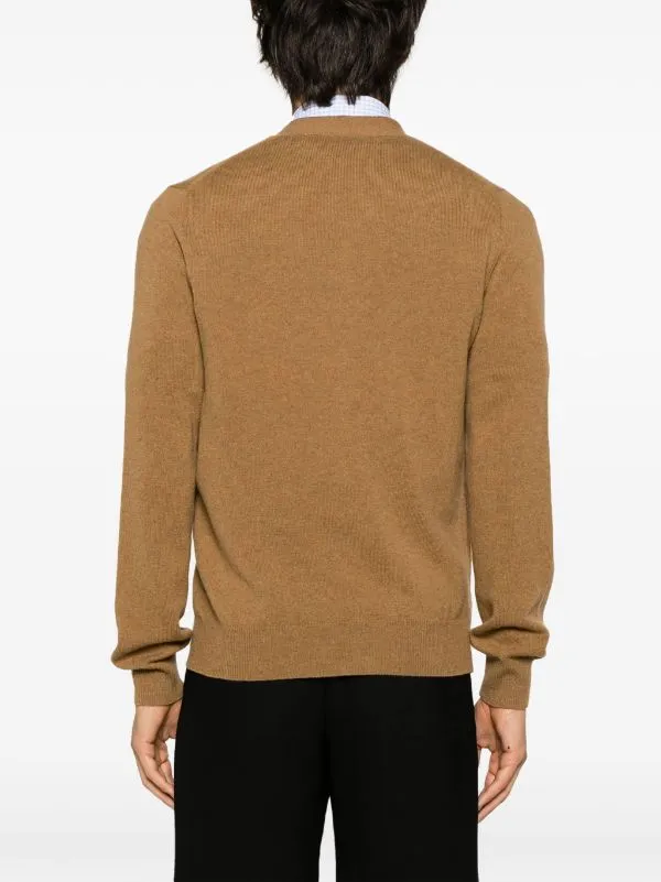 Mens Knit Cardigan - Camel