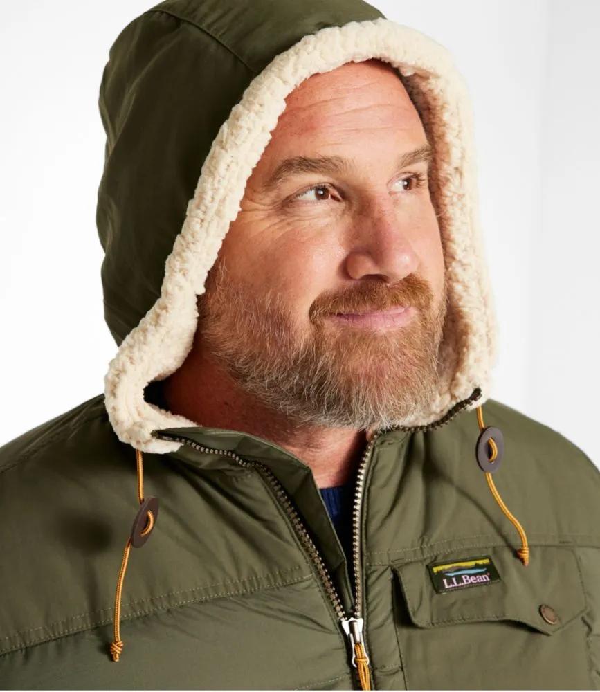 Men's Mountain Classic Down Hooded Jacket, Sherpa-Lined