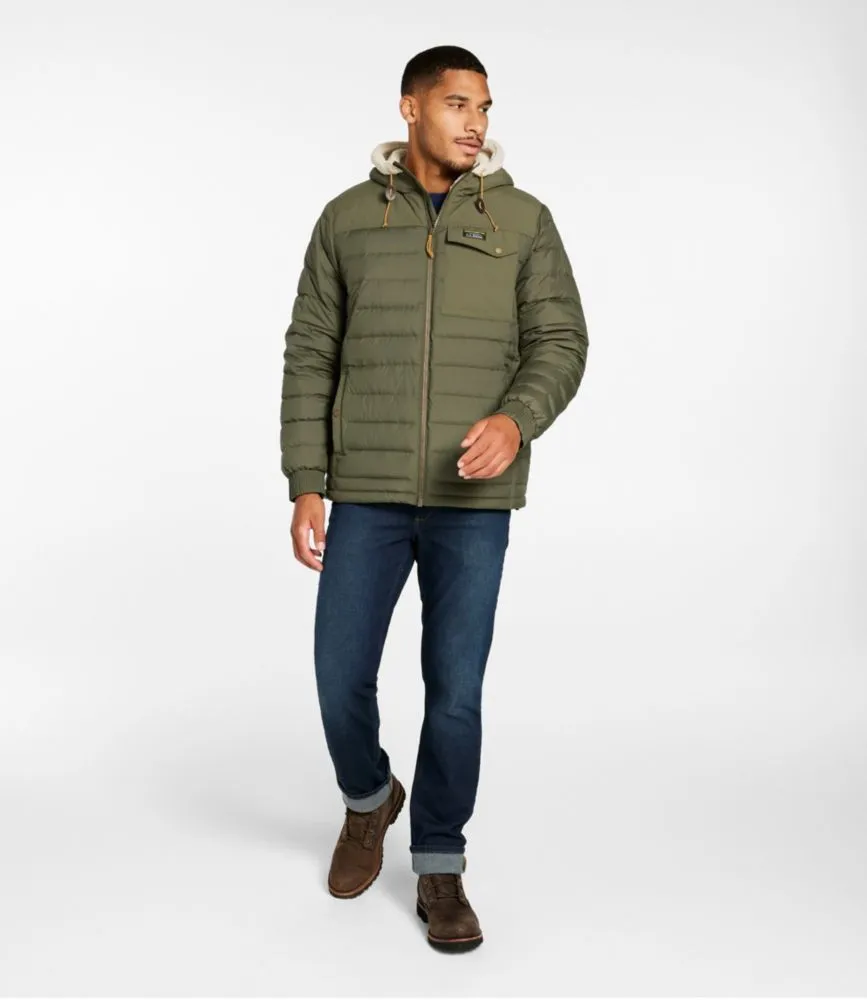 Men's Mountain Classic Down Hooded Jacket, Sherpa-Lined