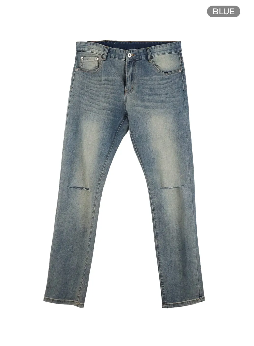 Men's Ripped Straight Jeans IA402