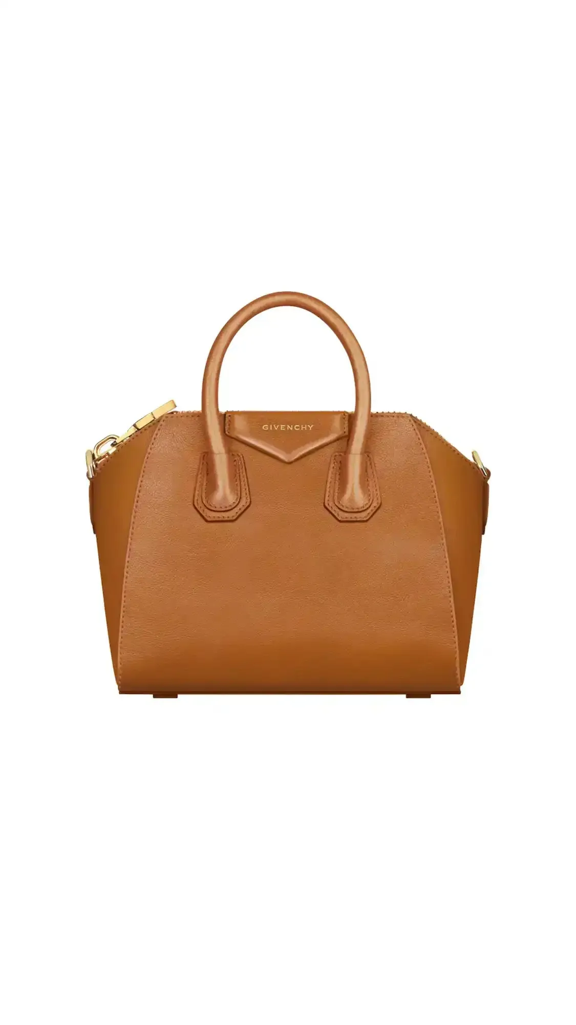 Mini Antigona Bag in Leather - Brown