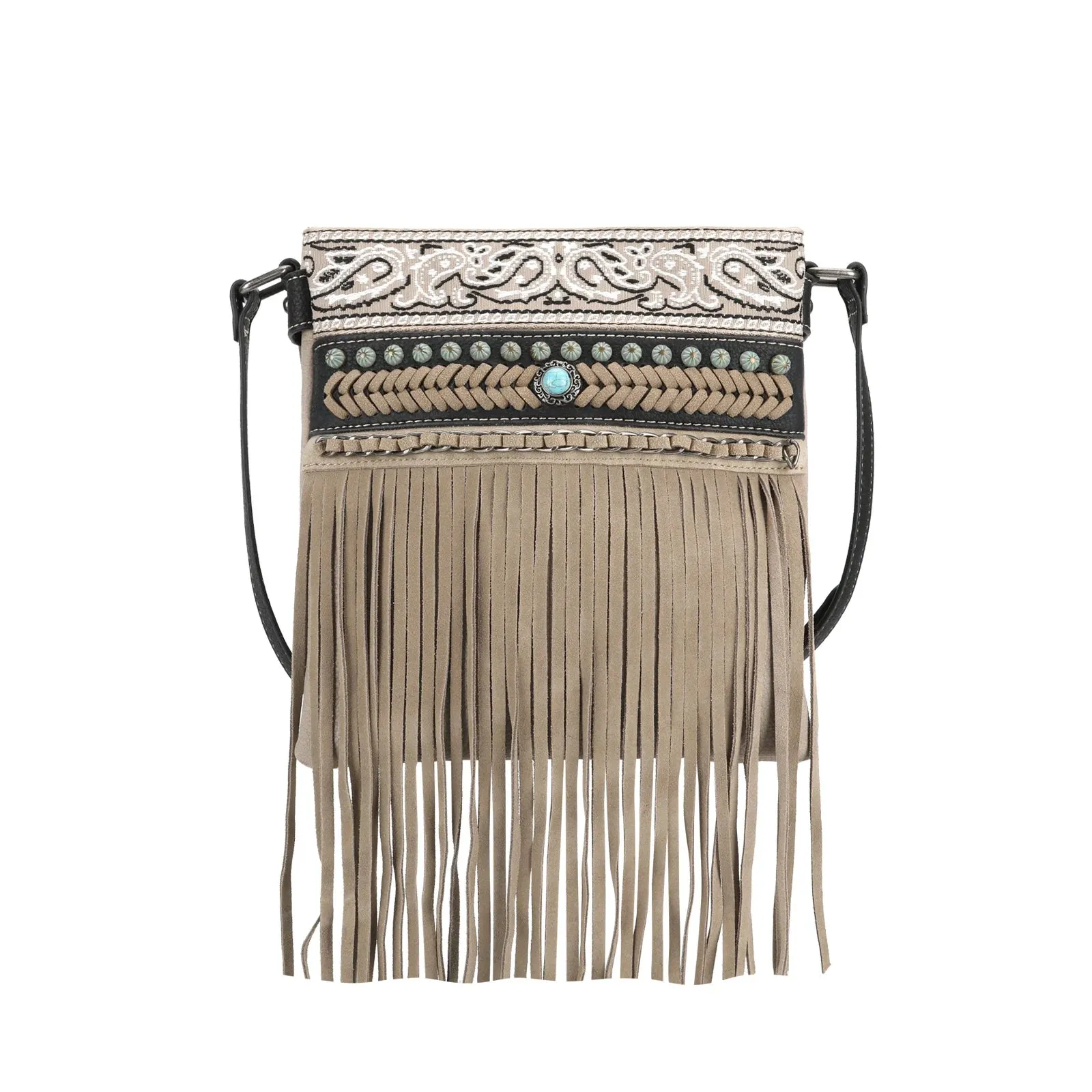 Montana West  Leather Fringe  Concealed Carry Crossbody