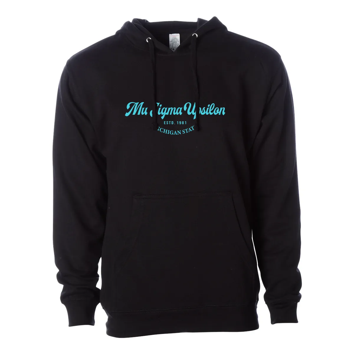 #Mu Sigma Upsilon Hoodie, Elegant Print Design