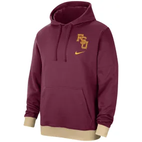 Nike Men's Vault Stacked FSU Retro Fleece Hood - Garnet