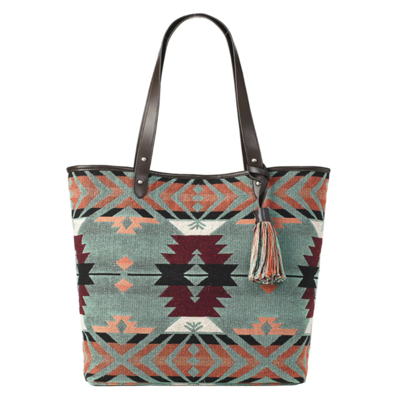 Nocona Women's Sandra Satchel Southwest Print Western Tote Bag