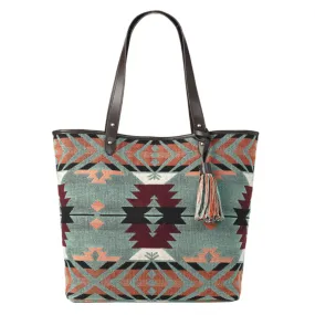 Nocona Women's Sandra Satchel Southwest Print Western Tote Bag