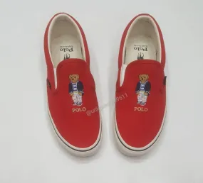 Nwt Polo Ralph Lauren Red Splatter Paint Teddy Bear Sneakers