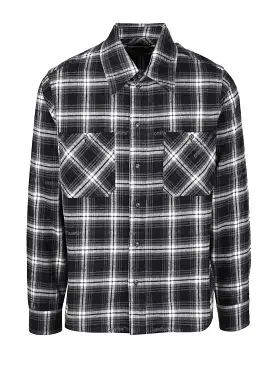 Off-White Stencil Flannel Check Shirt Black