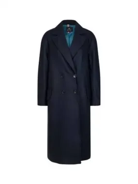 Overseas Station Season Big Chance 8 18 PS Women s Raglan Sleeve Wool Double Coat Navy 270782