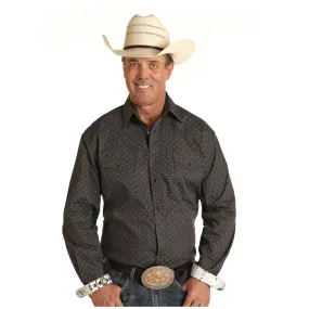 Panhandle Slim Men's Charcoal Long Sleeve Print