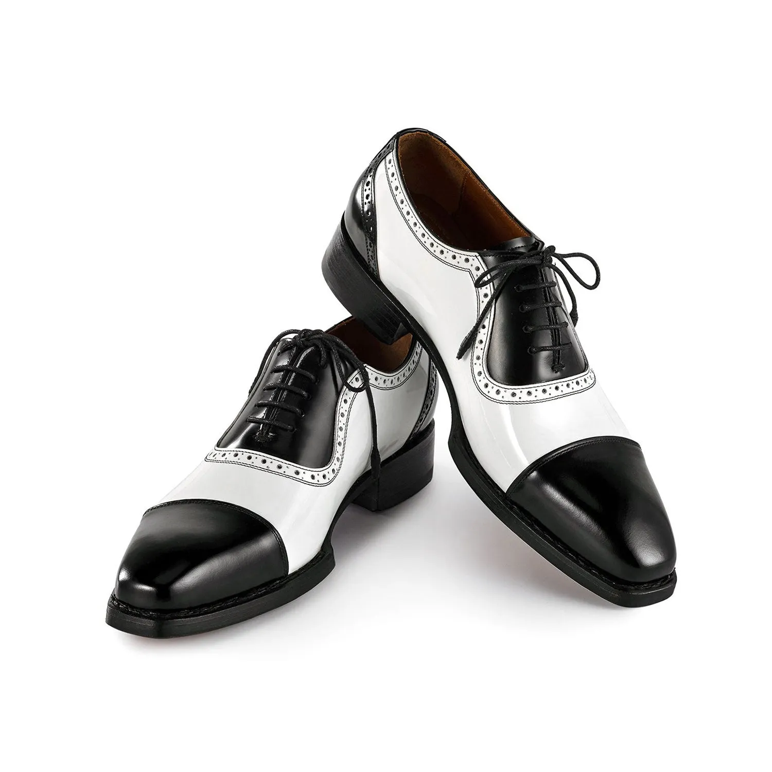 Paul Parkman Men's Shoes Calf-Skin Leather Cap-Toe Oxfords (PM6436)