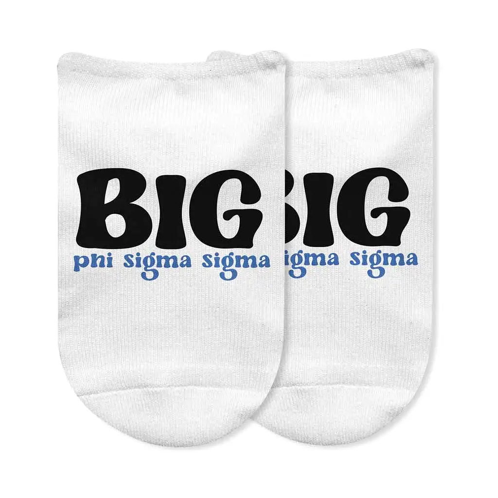 Phi Sigma Sigma No Show Socks for Bigs and Littles