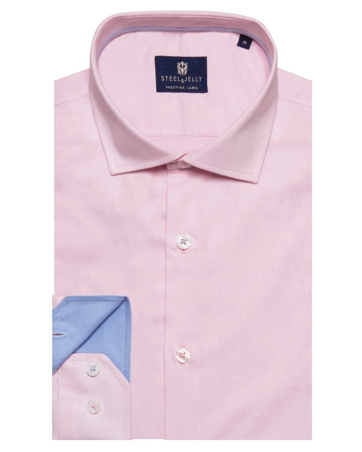 Pink Superfine Twill Long Sleeve Smart Shirt