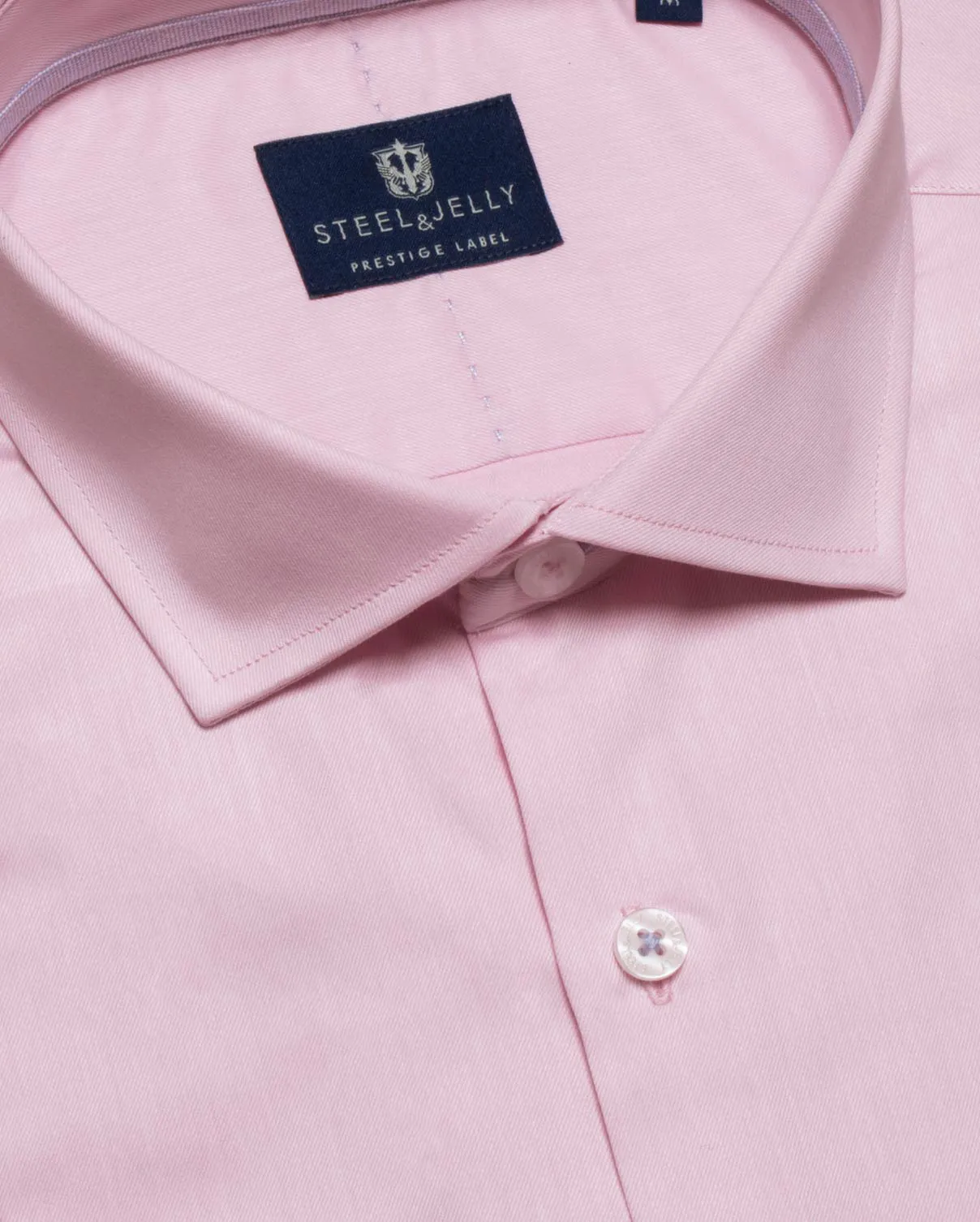 Pink Superfine Twill Long Sleeve Smart Shirt