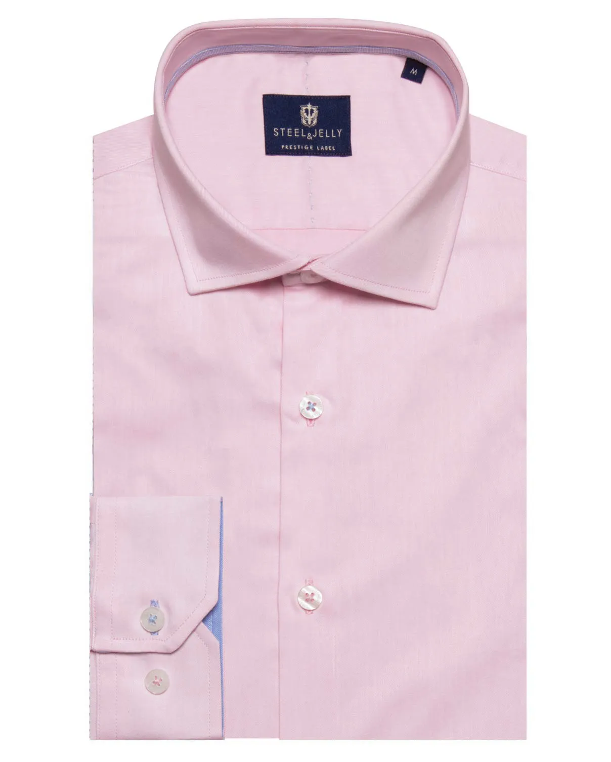 Pink Superfine Twill Long Sleeve Smart Shirt